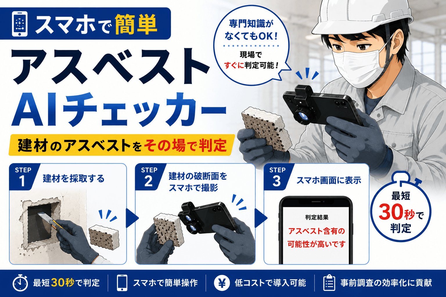 アスベストAIチェッカー｜スマホで建材のアスベストを簡単判定